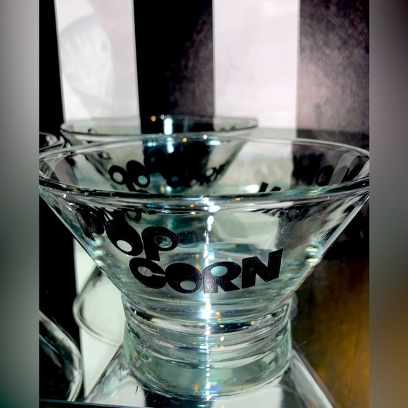 Set of 3 Vintage Retro Clear Glass “Popcorn” Bowls - Picture 1 of 6